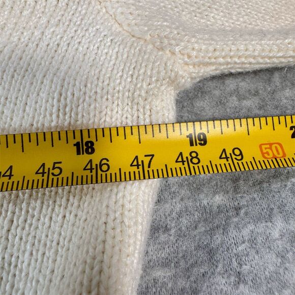 JTwo Women's Shawl Collar Knit Cardigan Sweater Size Small Cream Red Holiday - Picture 10 of 11